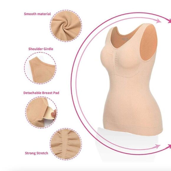 Cami Tank Top with "5 Zones" InstaShaper Technology. Size Medium NWT - Picture 1 of 13